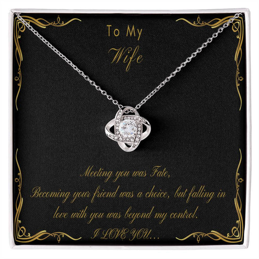 Love Knot Necklace - Meeting You Was Fate Wife