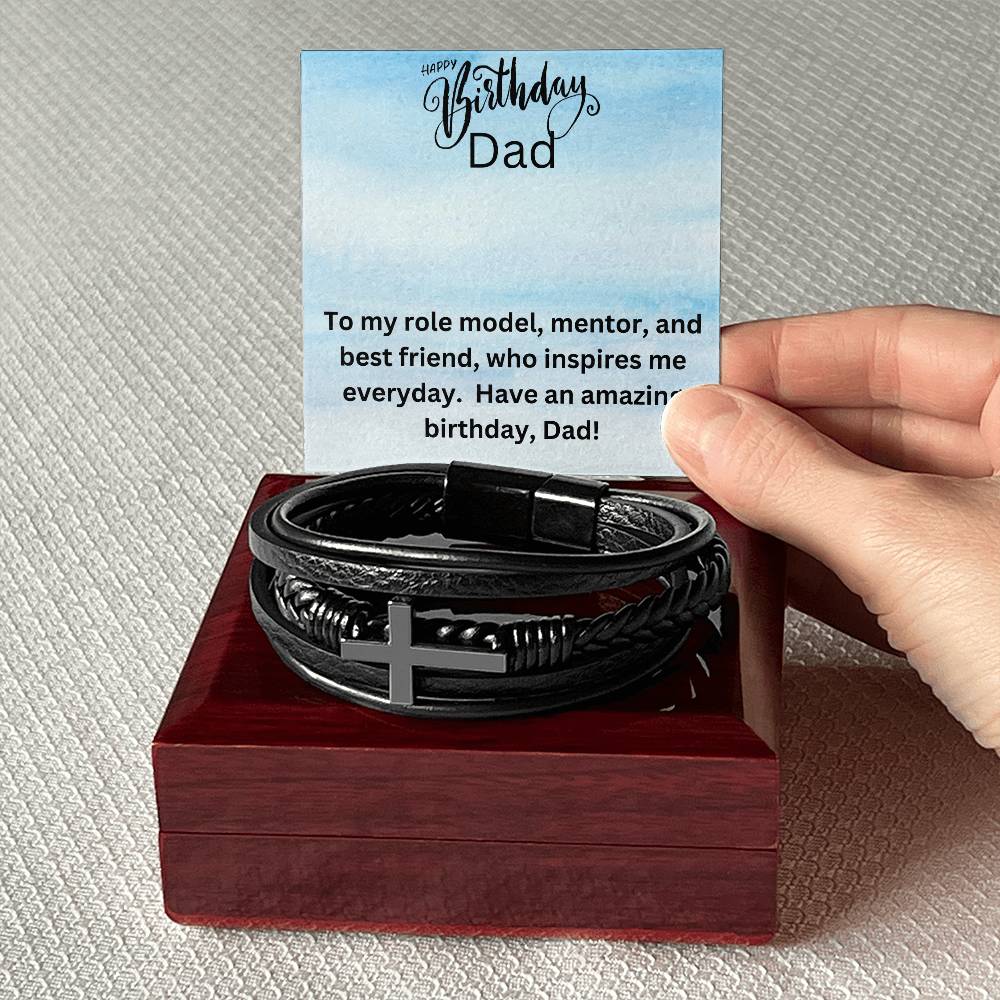 Men's Cross Bracelet - Role Model Dad