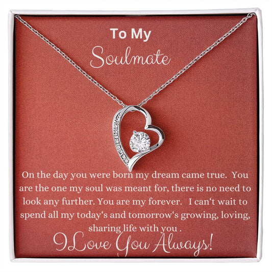 To My Soulmate Necklace For Women, 