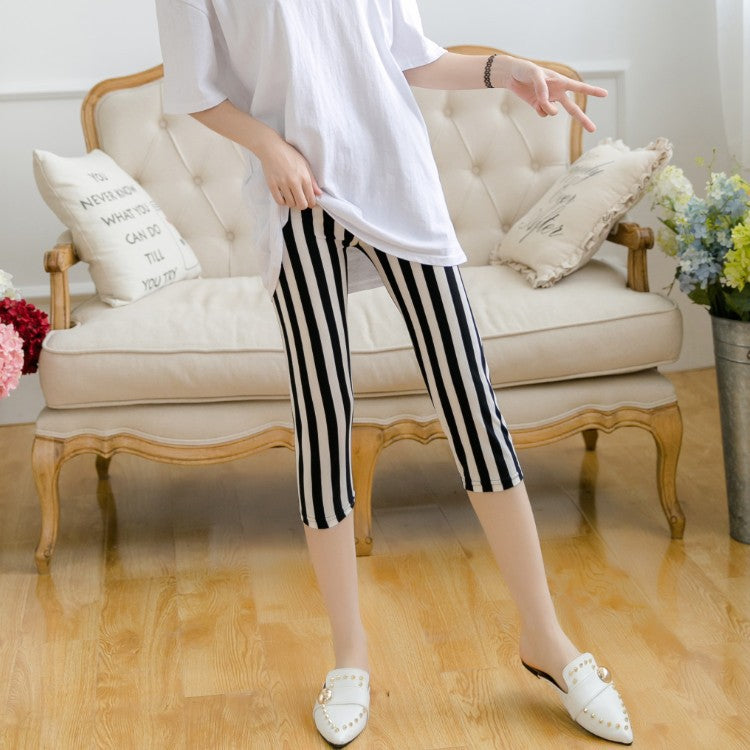 Thin Stretch Milk Silk Brushed Cropped Oversized Leggings