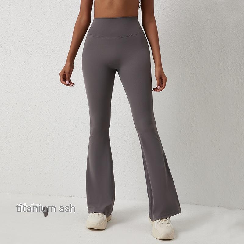 Peach Bell-bottom Pants Women's Yoga High Waist