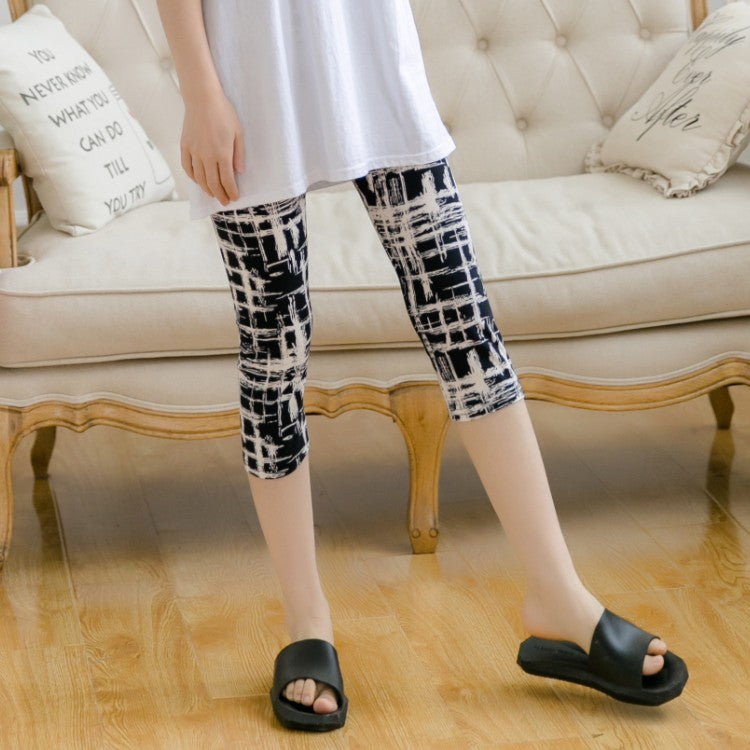 Thin Stretch Milk Silk Brushed Cropped Oversized Leggings