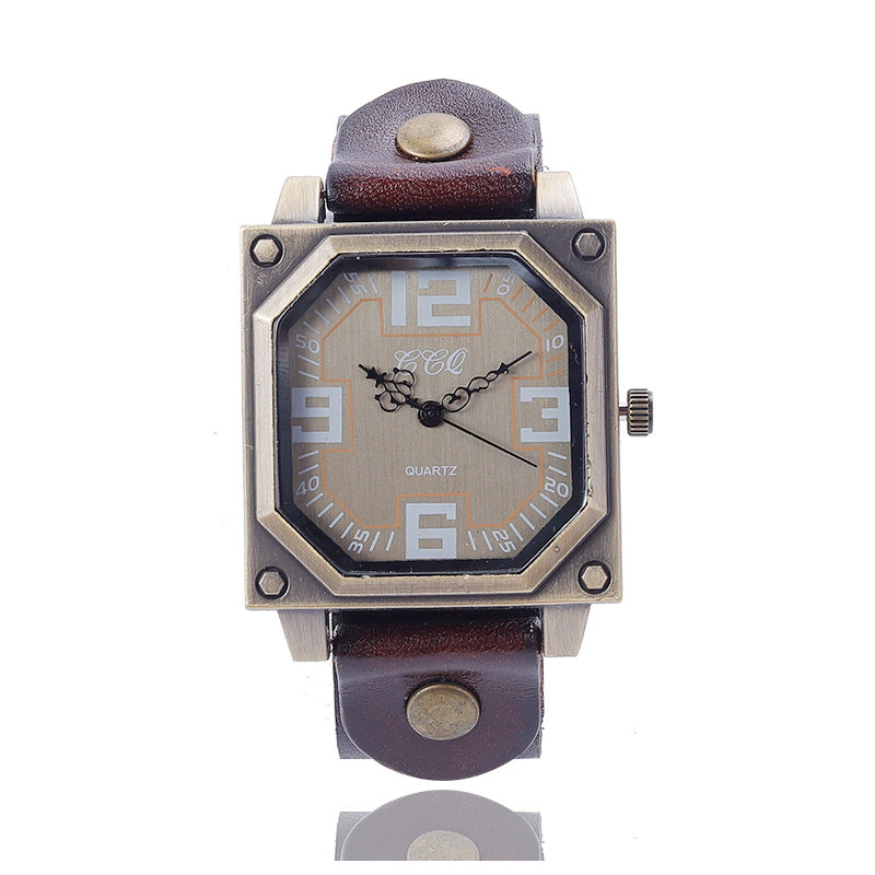 Reloj de mujer cuadrado digital retro casual con hebilla de cuarzo universal