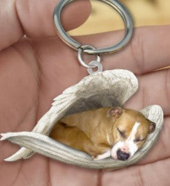 Llavero acrílico con forma de perro lindo de moda creativa
