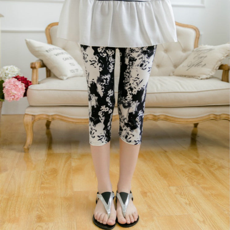 Thin Stretch Milk Silk Brushed Cropped Oversized Leggings