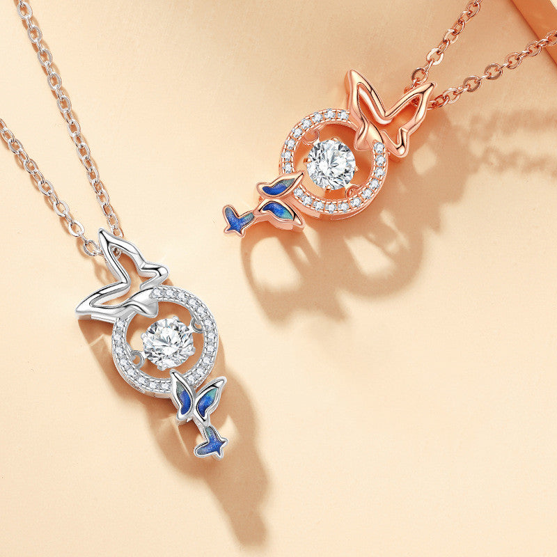 Women's Fashion Sterling Silver Butterfly Effect Necklace