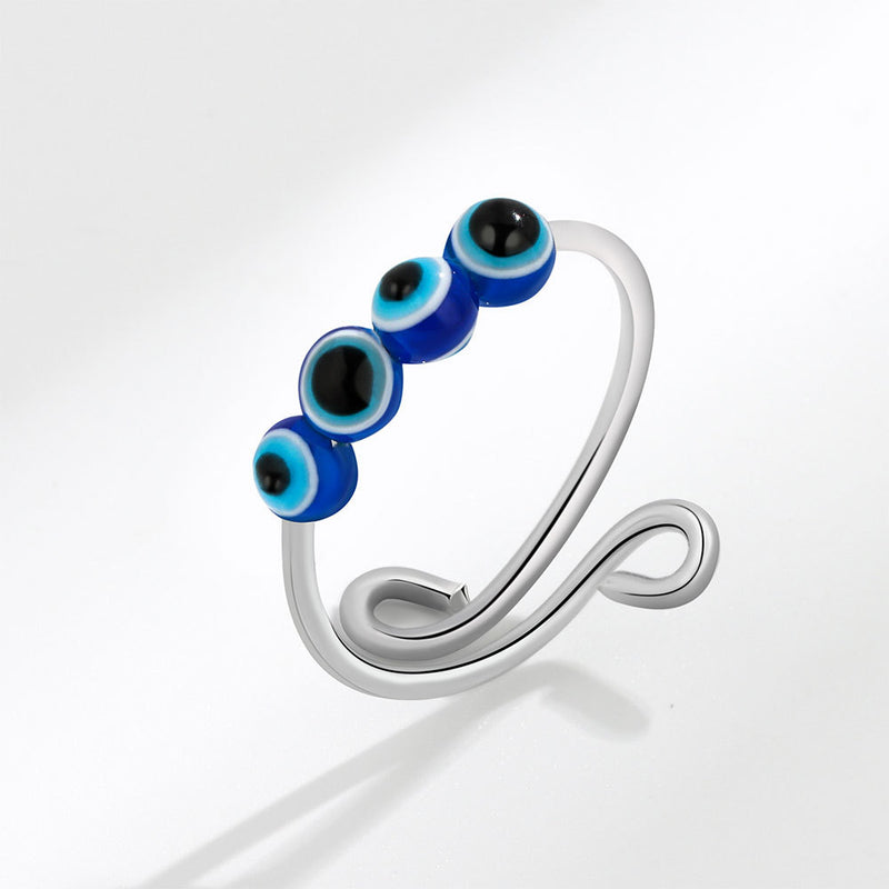 Turnable Ring Decompression Anxiety Ring Fish Eye Jewelry