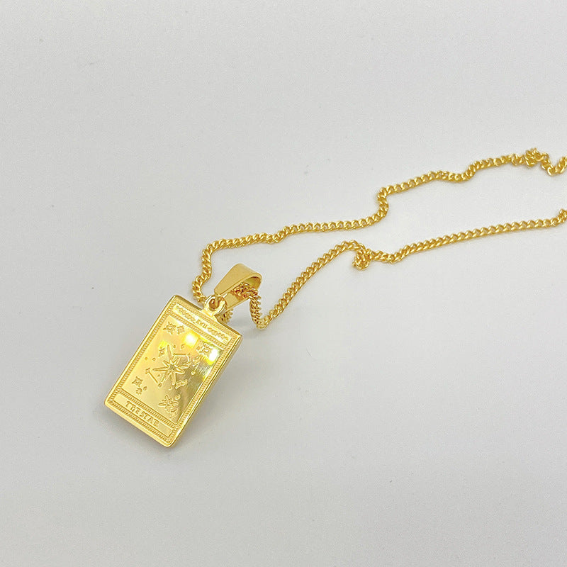Tarot Pendant Necklace Stainless Steel