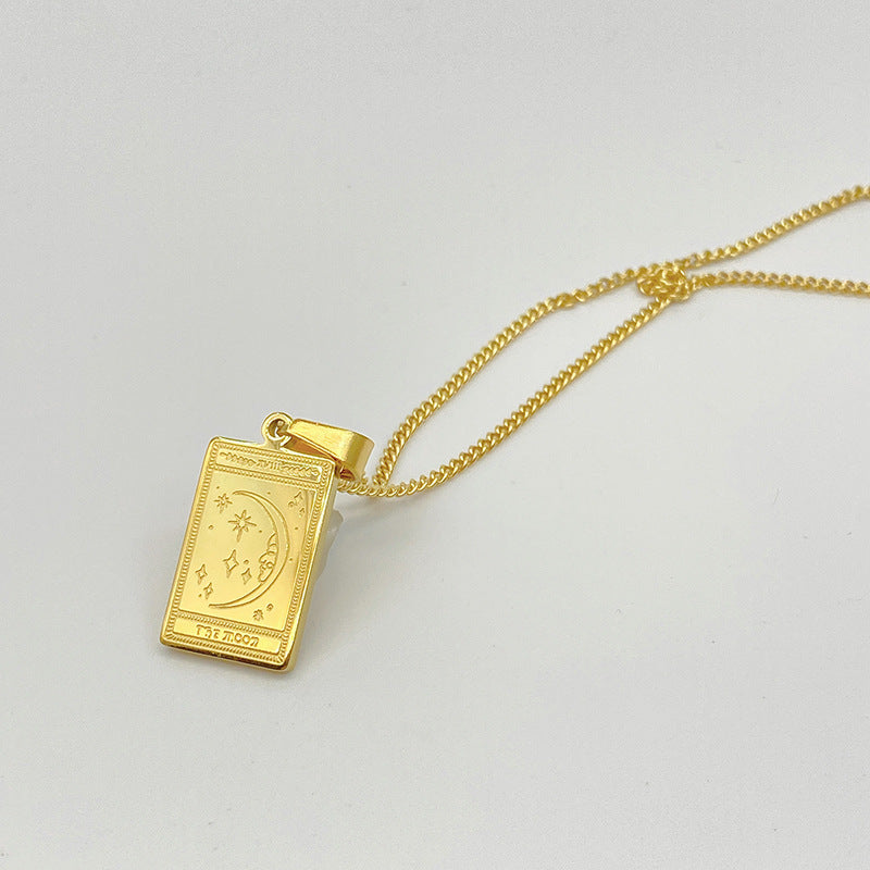 Tarot Pendant Necklace Stainless Steel