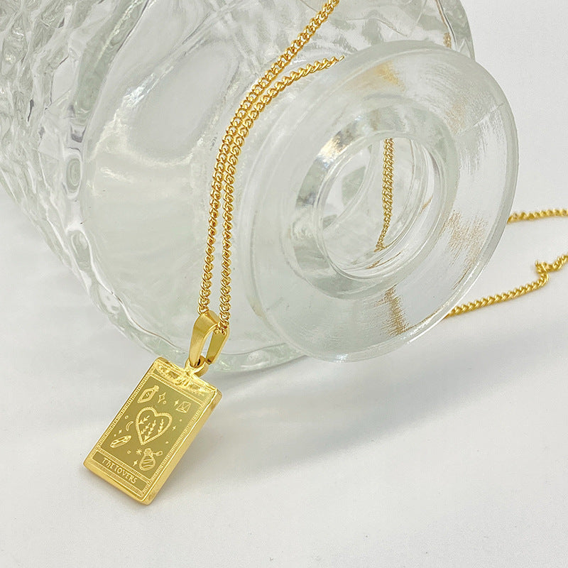 Tarot Pendant Necklace Stainless Steel