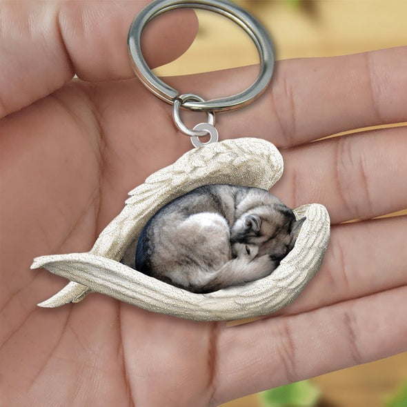 Llavero acrílico con forma de perro lindo de moda creativa