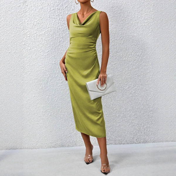 Spring And Summer Silk Dress